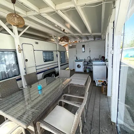 Sea Caravan On The Camping *