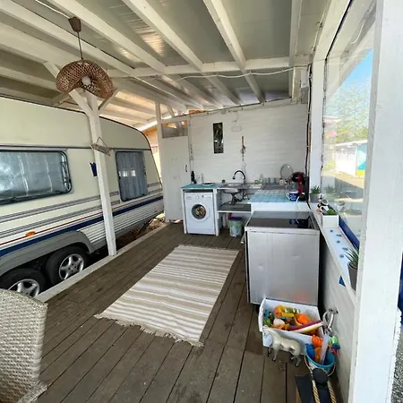 Sea Caravan On The Camping *